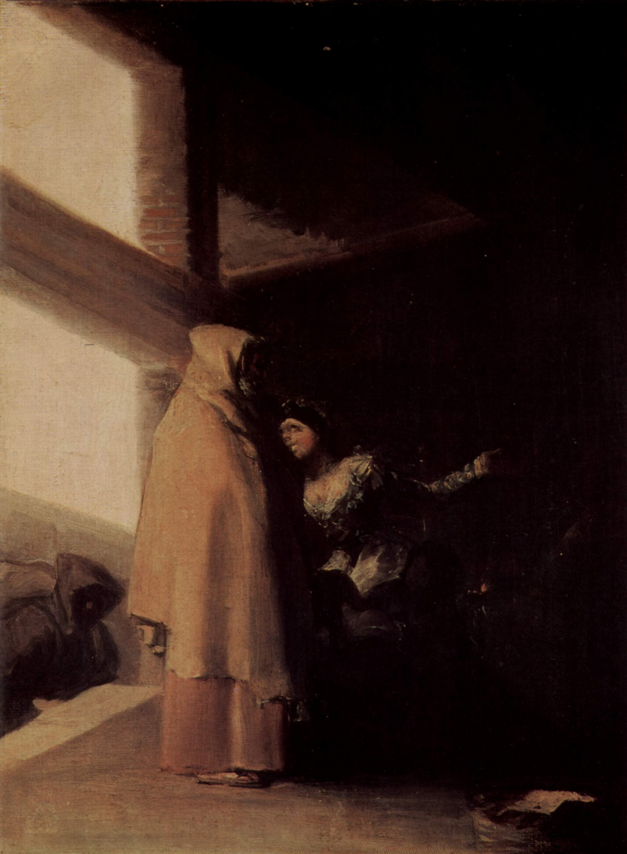 Francisco Goya. Cycle of paintings "the Horrors of war." The visit of the monk