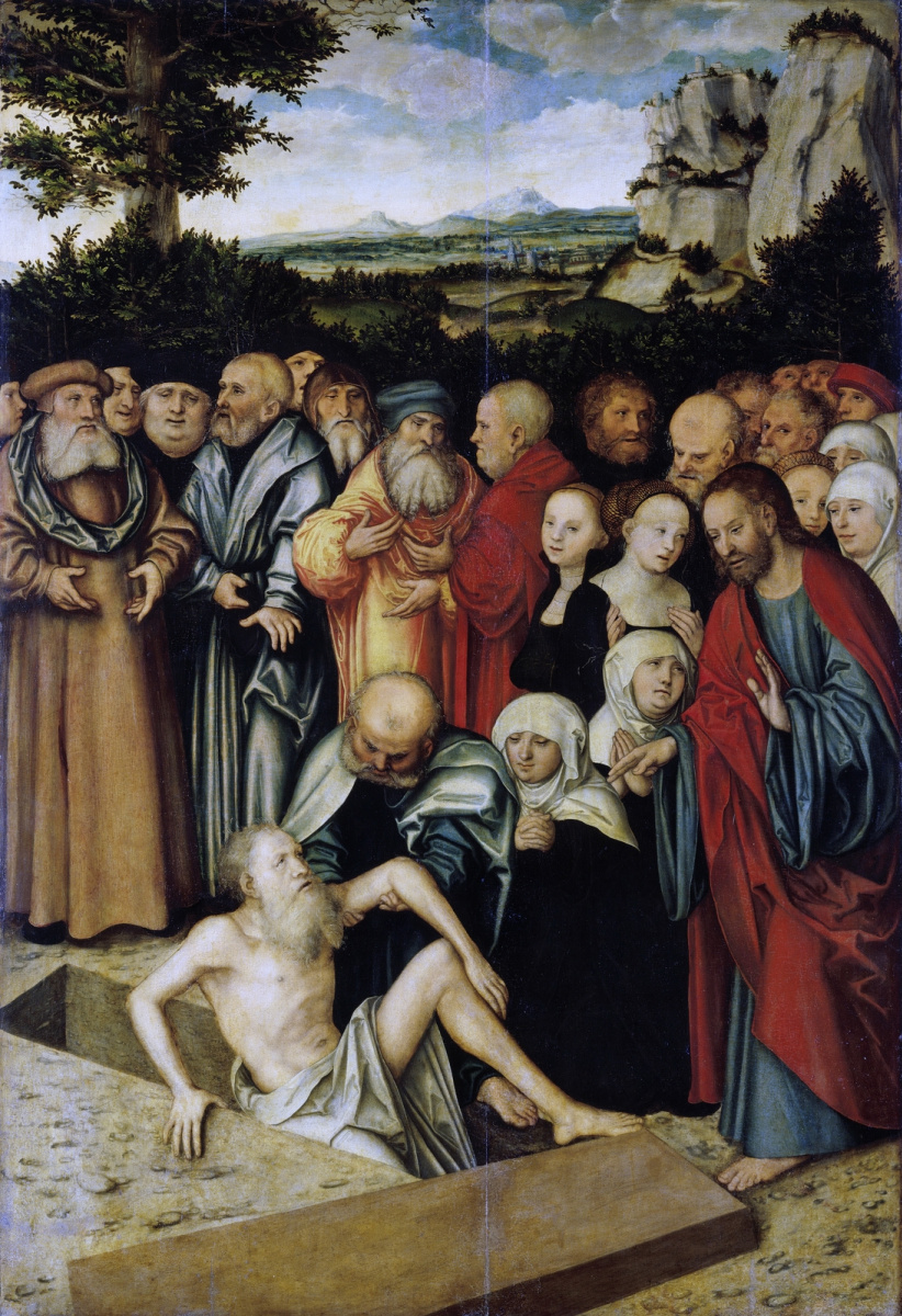 Lucas Cranach the Elder. The Resurrection of Lazarus