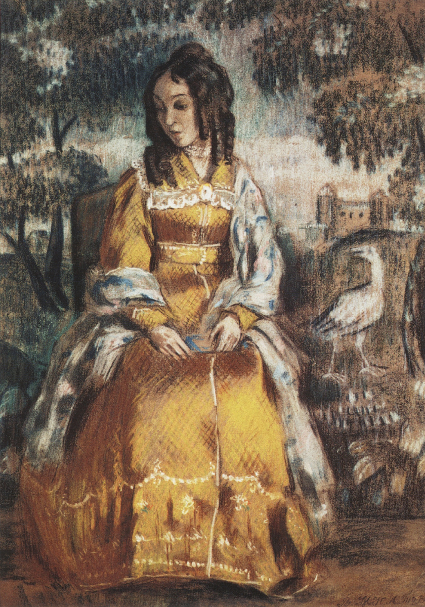 Victor Elpidiforovich Borisov-Musatov. Lady at the tapestry. Portrait N. Yu. Stanyukovich