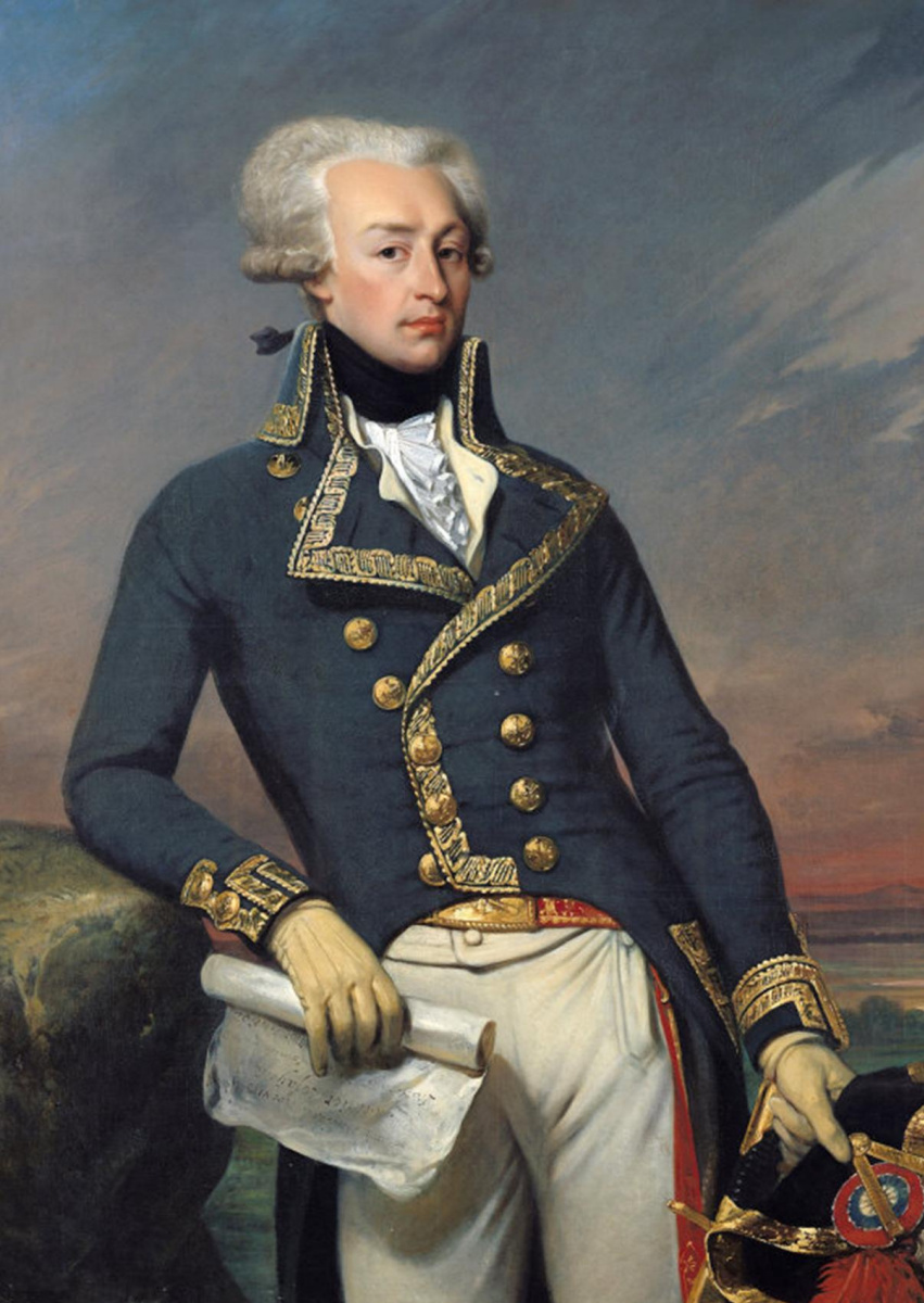 Joseph Désiré Cours. Portrait of Marquis Gilbert La Fayette