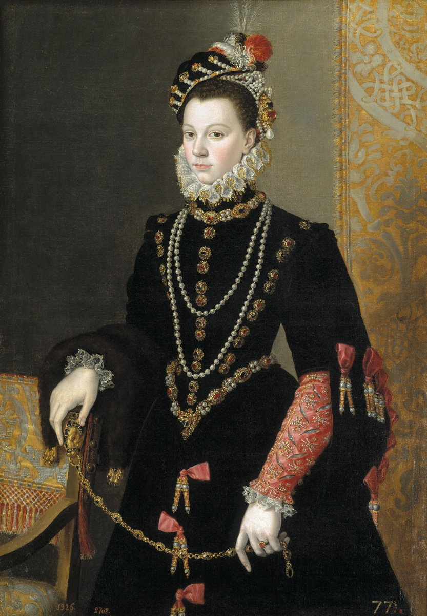 Juan Pantoja de la Cruz. Elizabeth of Valois, wife of king Philip II of Spain