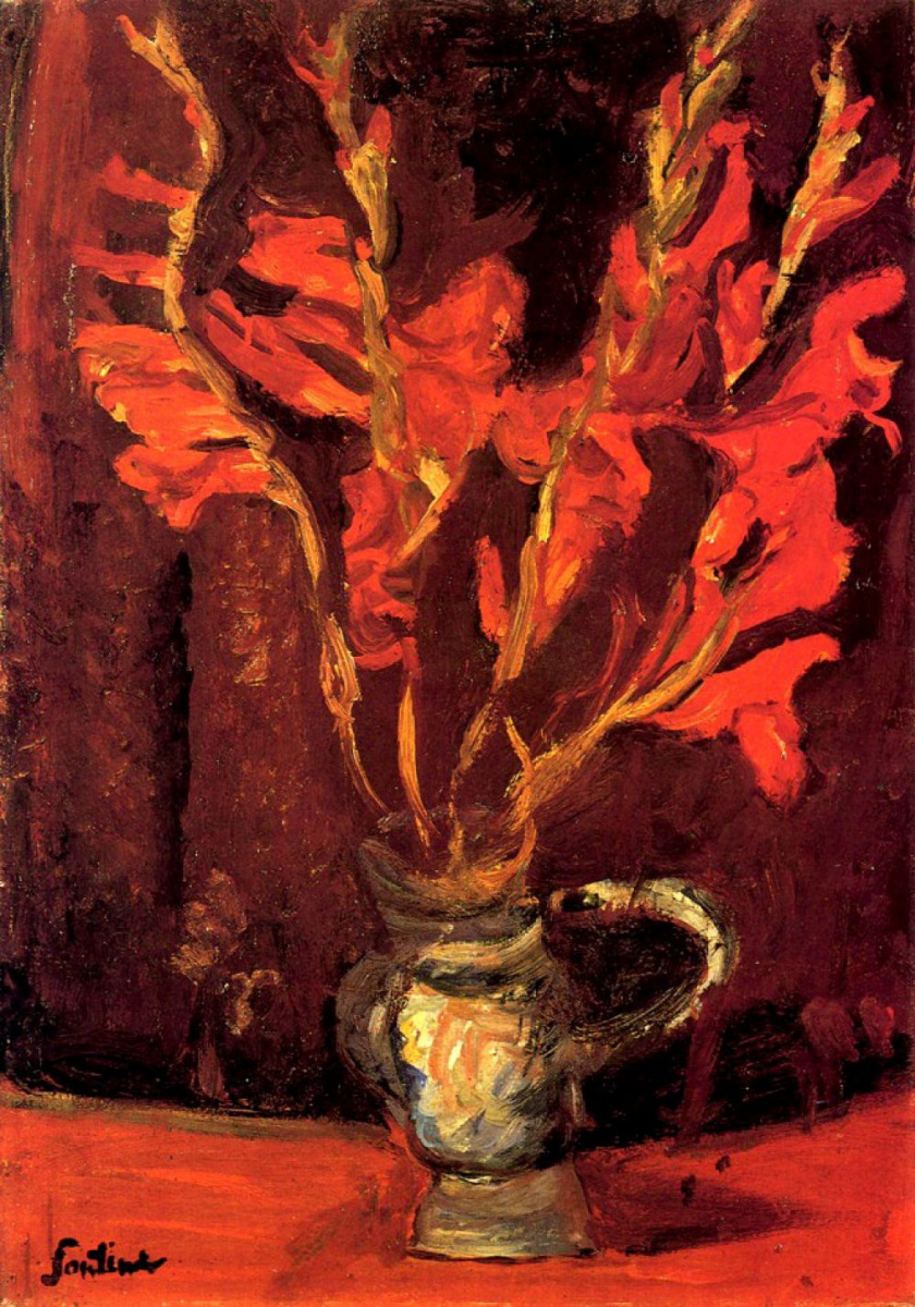 Chaim Soutine. Red gladioli