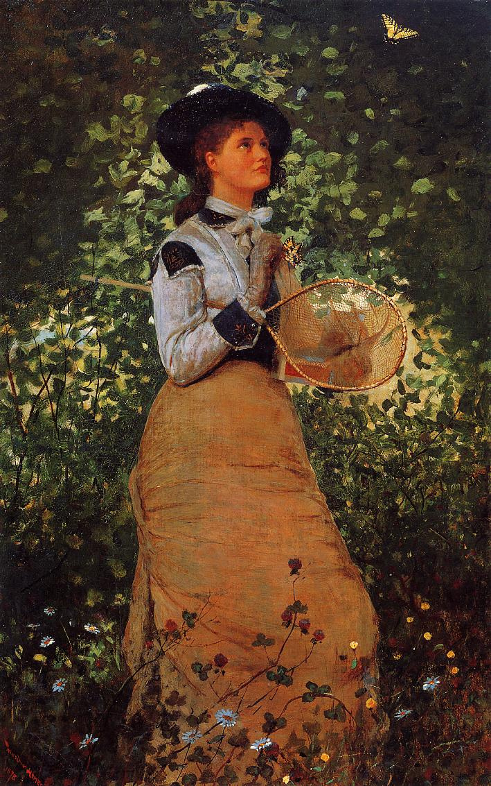 Winslow Homer. Girl with butterflies