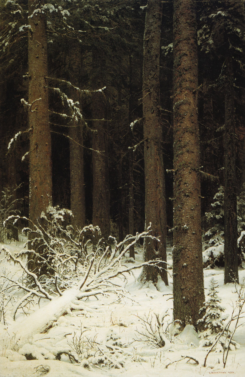 Ivan Shishkin. Fir forest in winter