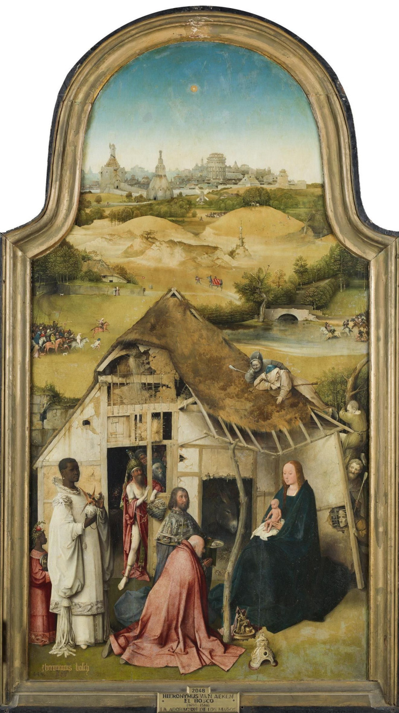 Hieronymus Bosch. The Adoration Of The Magi. The Central part of the triptych