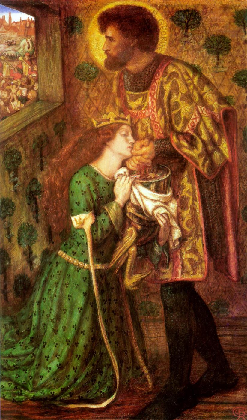 Данте Габриэль Россетти. Святой Георгий и принцесса Сабра