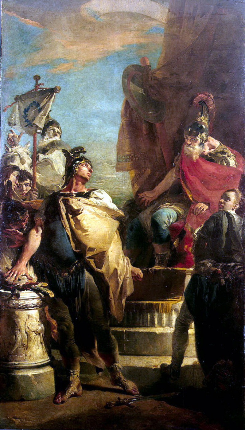 Giovanni Battista Tiepolo. Mucius Stcevola at the Porsenna camp