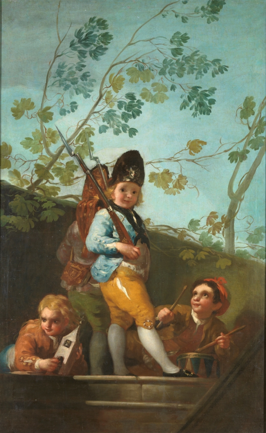 Francisco Goya. Boys playing soldiers