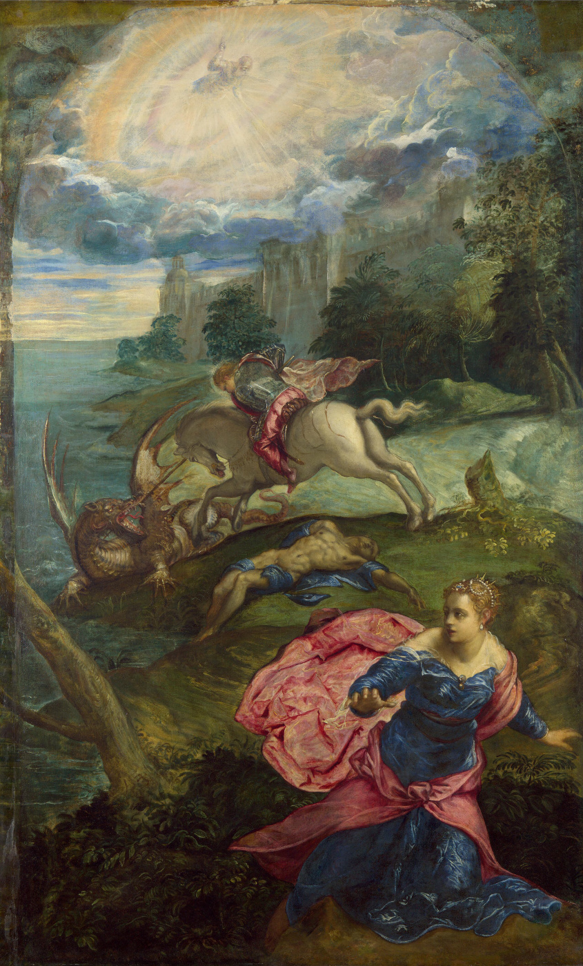 Jacopo (Robusti) Tintoretto. St. George und der Drache