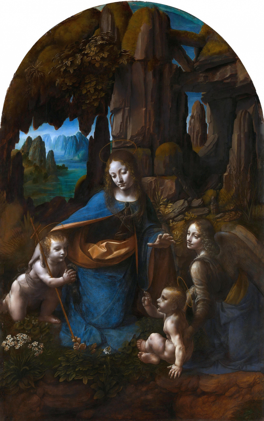 Leonardo da Vinci. Virgin of the rocks (Madonna of the grotto)