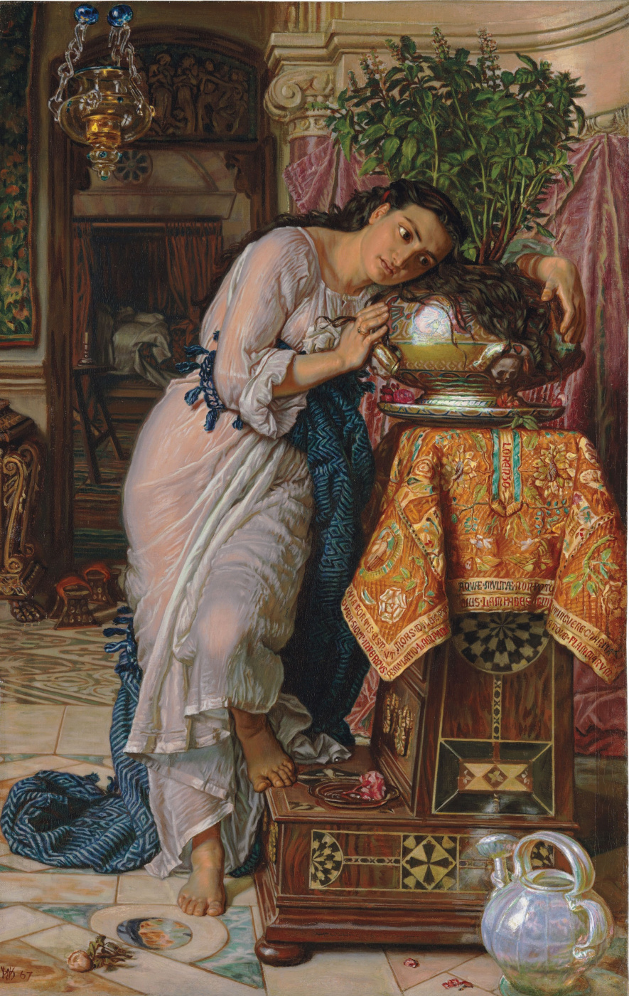 William Holman Hunt. 伊莎贝拉和一盆罗勒