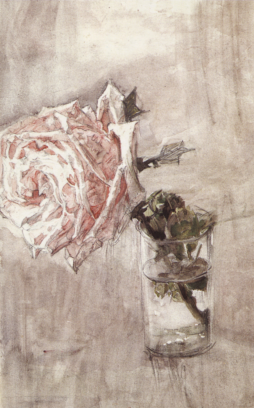Mikhail Vrubel. Rose in a glass