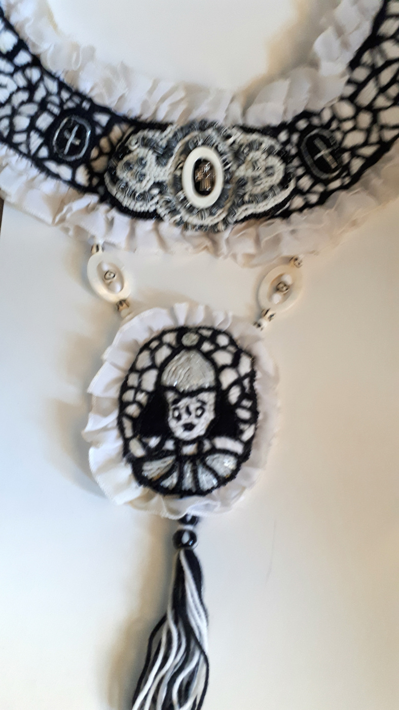 Art necklace "Pierrot"