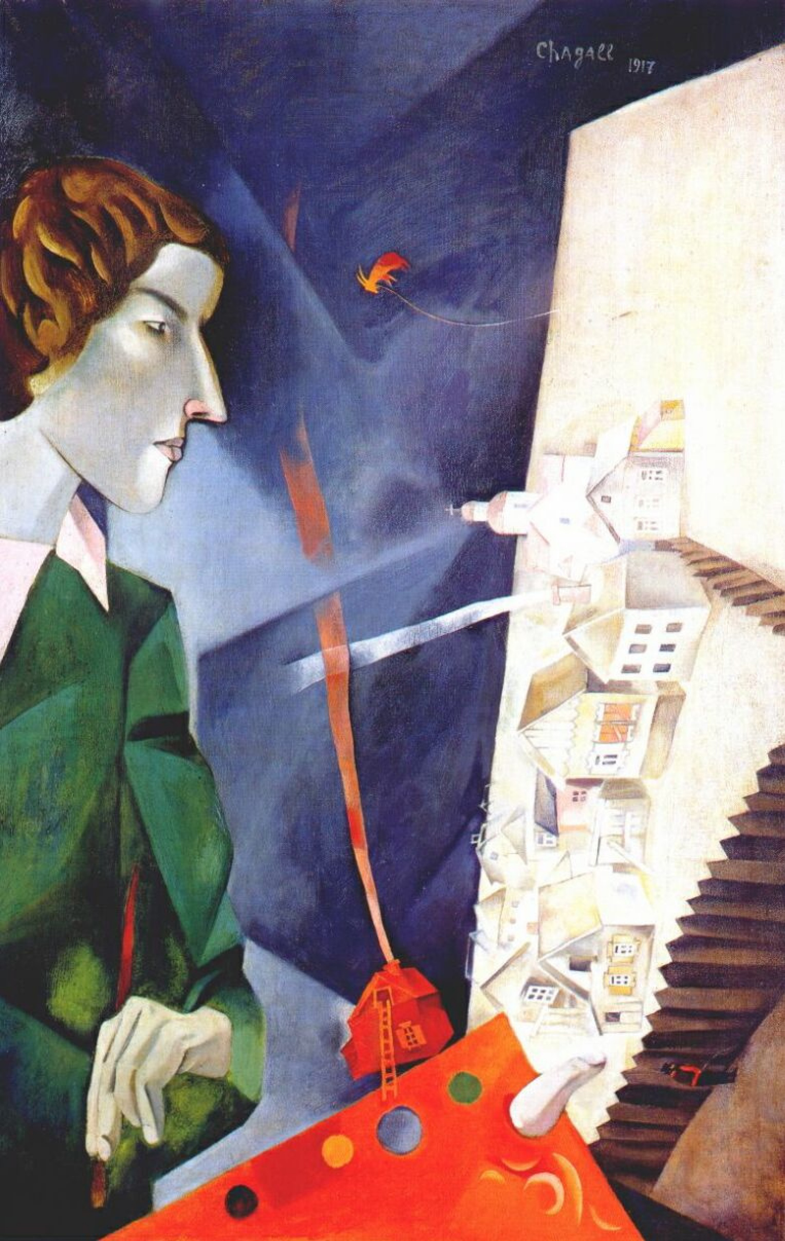 Marc Chagall Self-portrait with palette, 1917, 58×89 cm 