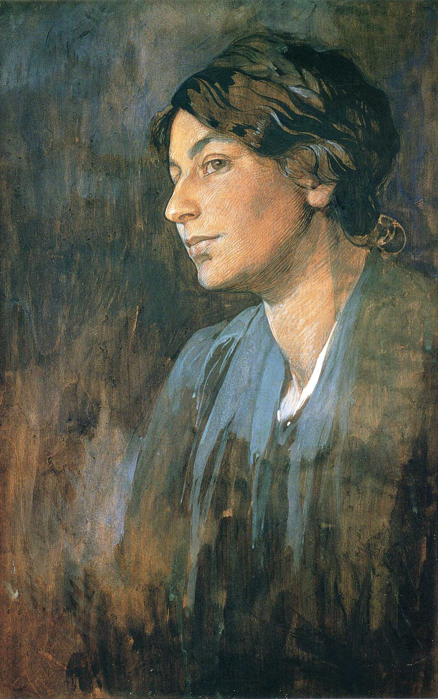 Alfons Mucha. Retrato de Marushka, esposa del artista.