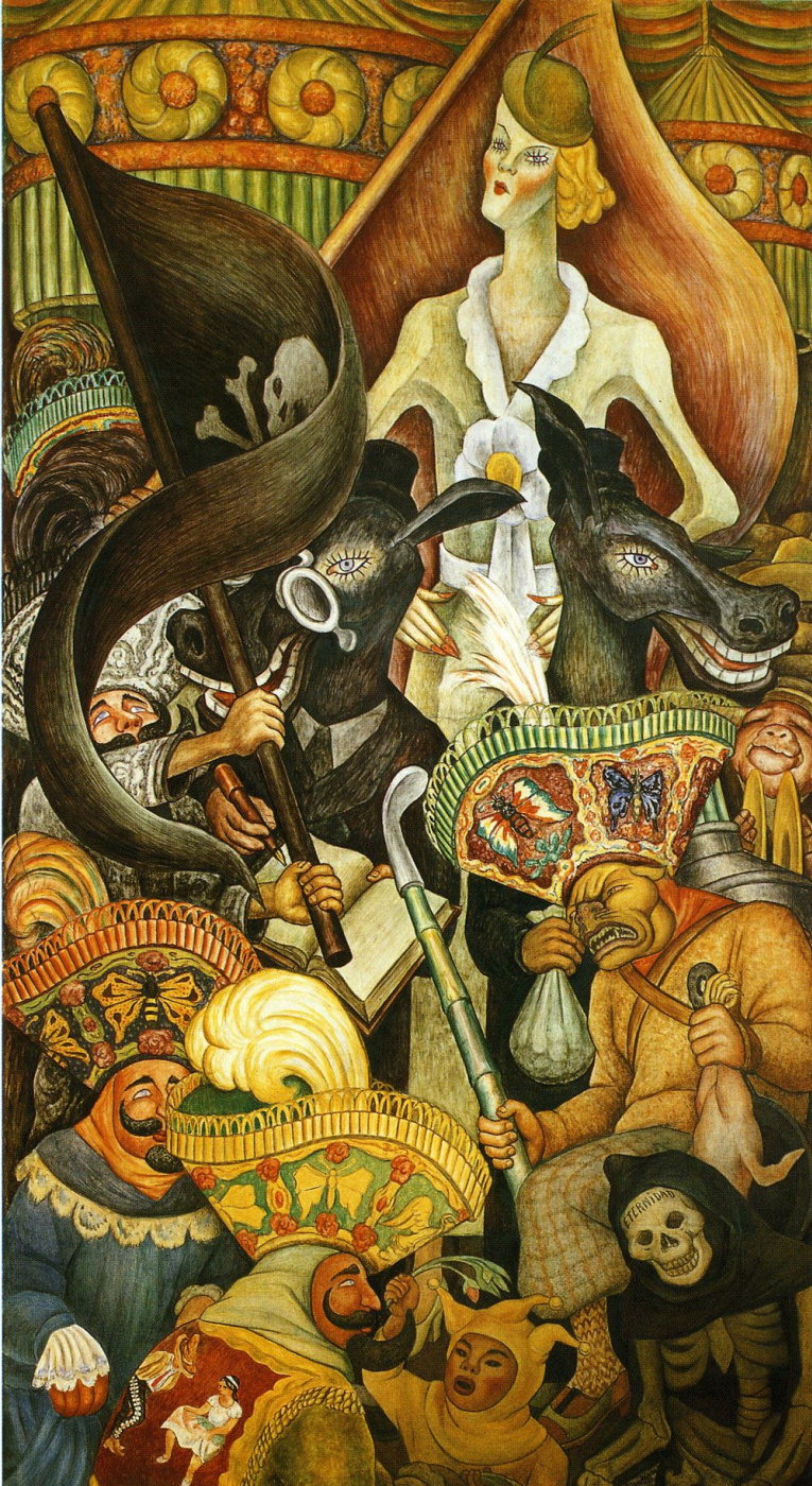 Diego Maria Rivera. Mexican carnival. Dictatorship