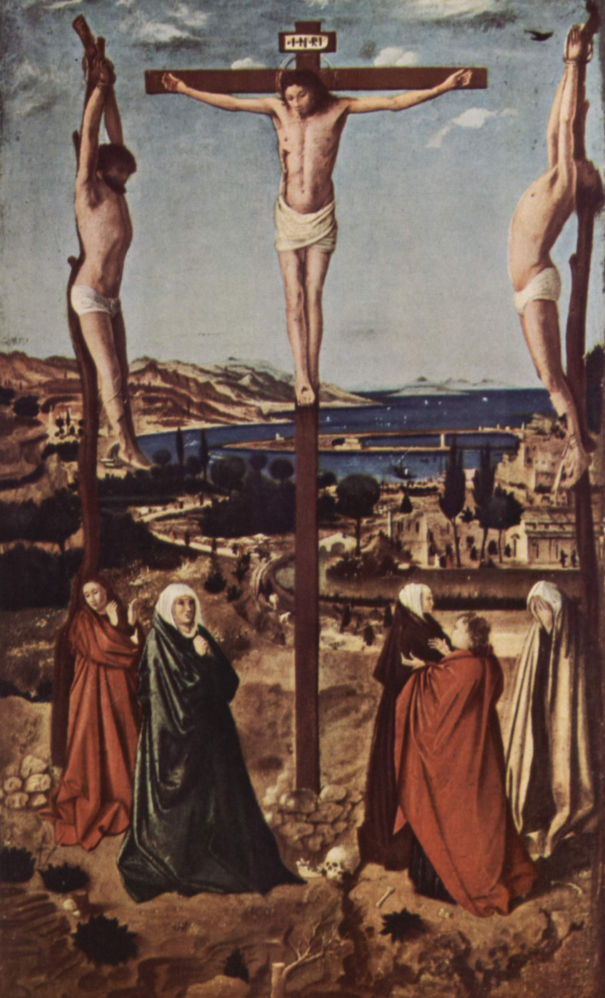 Antonello da Messina. The crucifixion