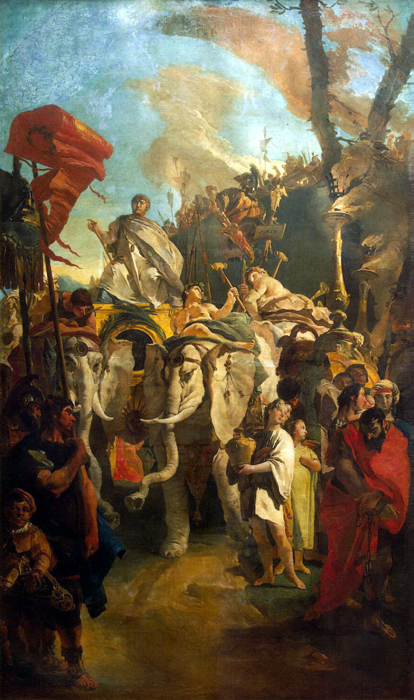 Giovanni Battista Tiepolo. The triumph of the commander Mania Curia Dantata