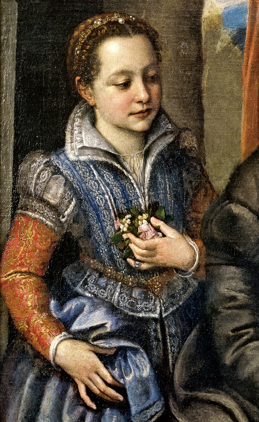 Sofonisba Anguissola. Portrait of the family of the artist. Fragment. Sister minerva