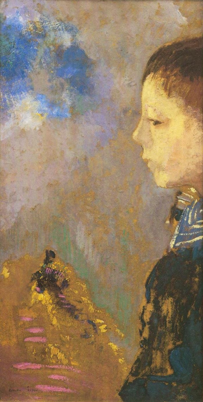 Odilon Redon. Portrait of Ari Redon with a sailor's collar