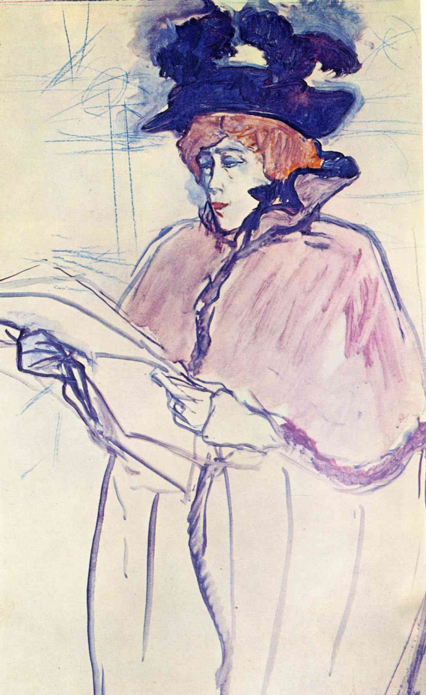 Henri de Toulouse-Lautrec. Lady reading (poster)