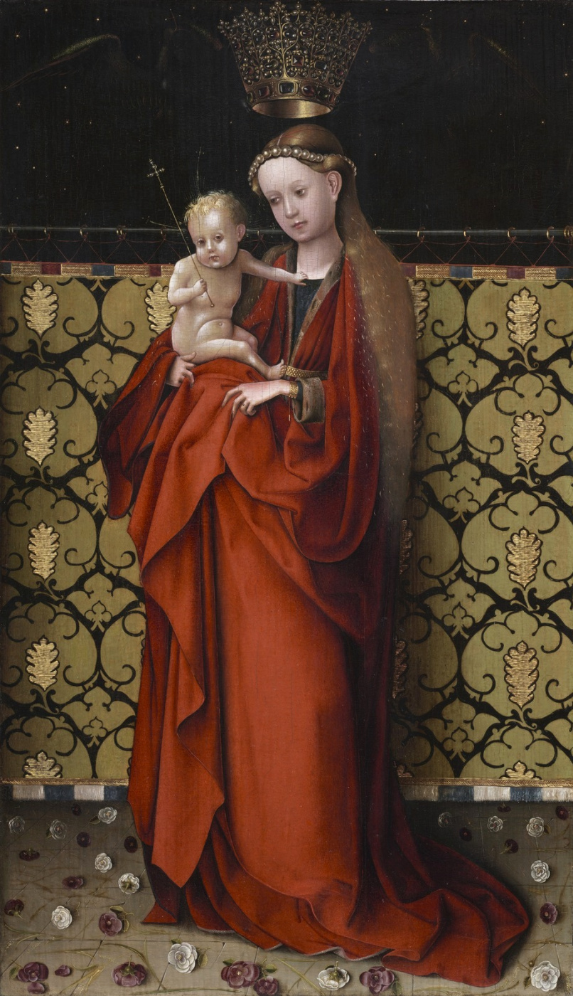 Stefan Lochner. Madonna, ángeles coronados. Unos 1450