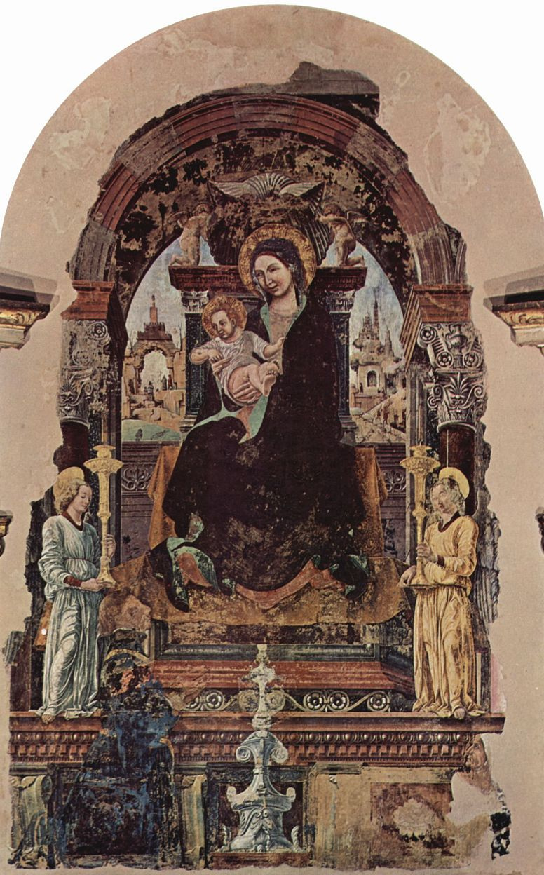Франческо дель Косса. Мадонна, фрагмент