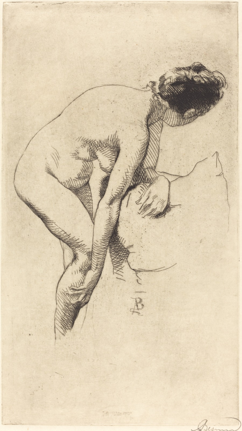 Paul Albert Benar. Woman holding leg. 1886