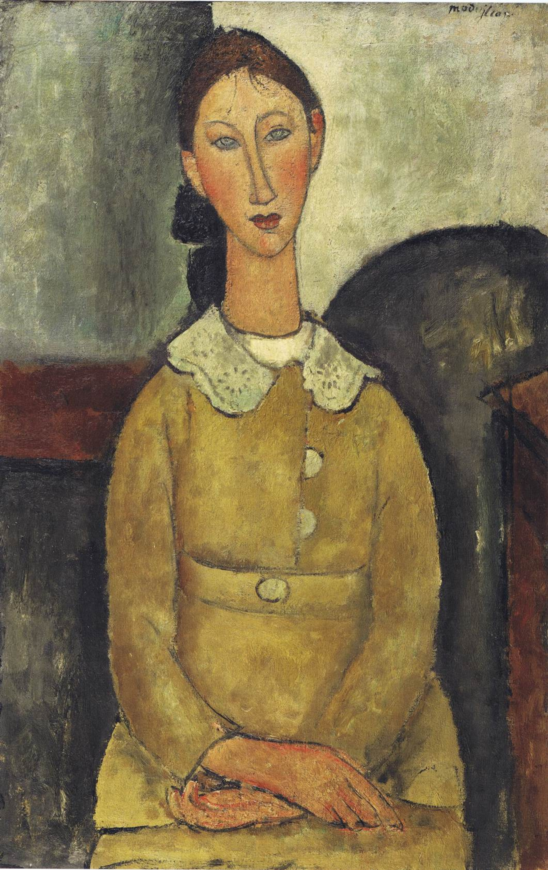 Buy digital version: The girl in the yellow dress by Amedeo Modigliani |  Arthive