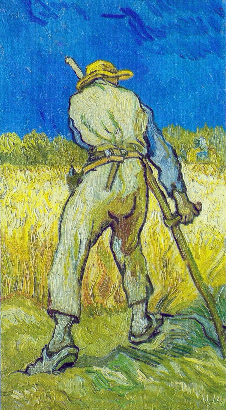 Vincent van Gogh. Reaper (basierend auf Hirse)