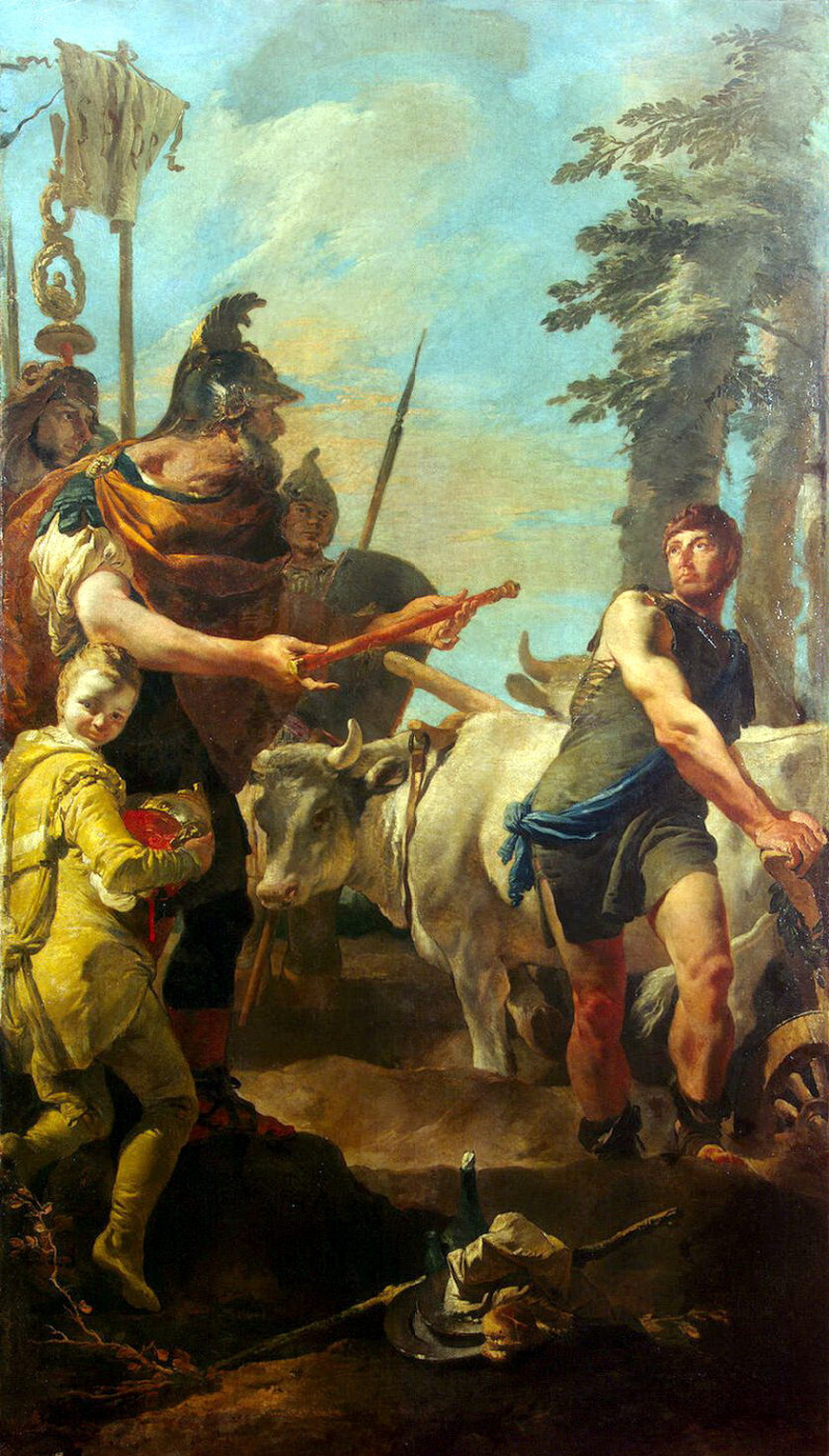 Giovanni Battista Tiepolo. Cincinnatus's call to dictatorial power