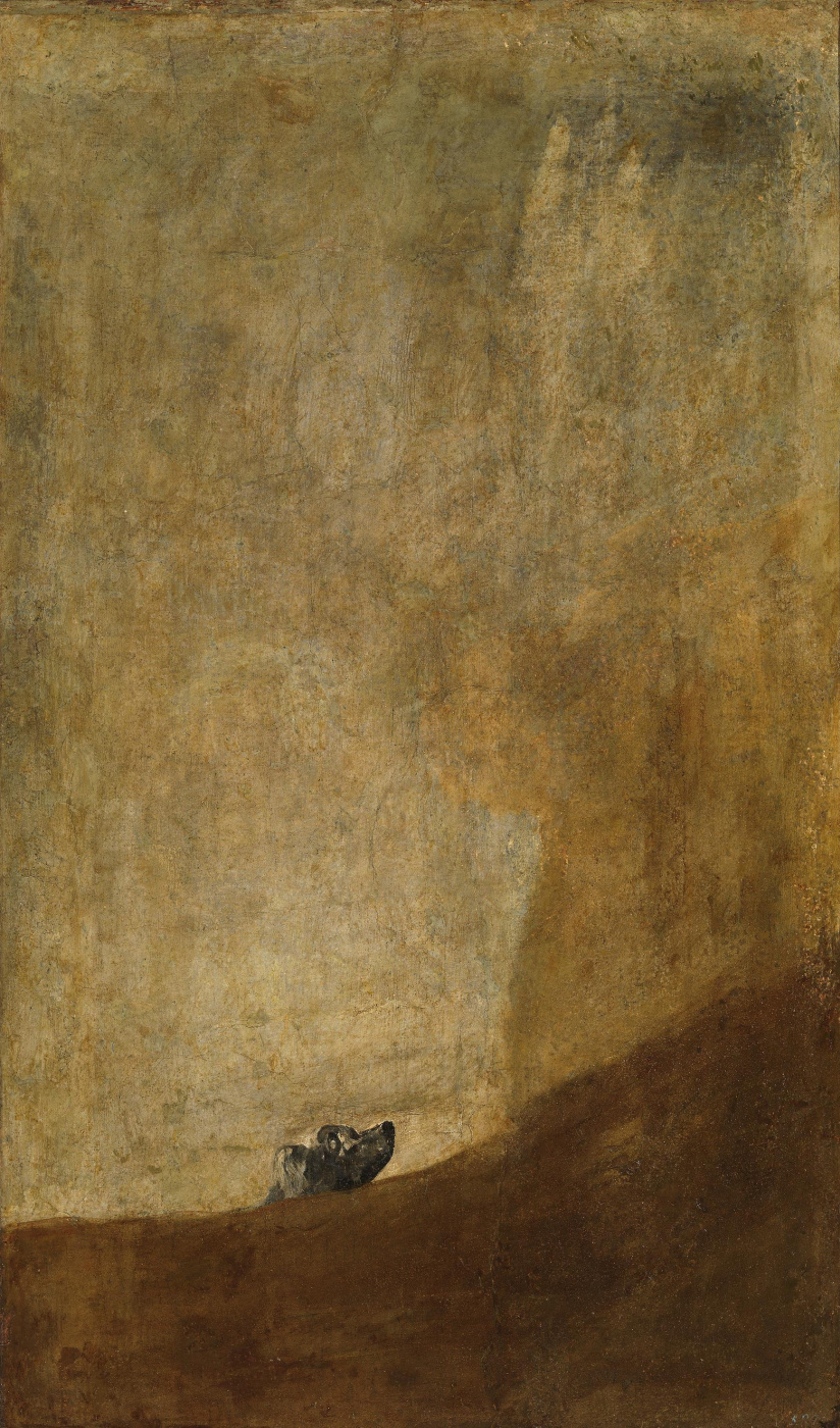 Francisco Goya. Drowning dog