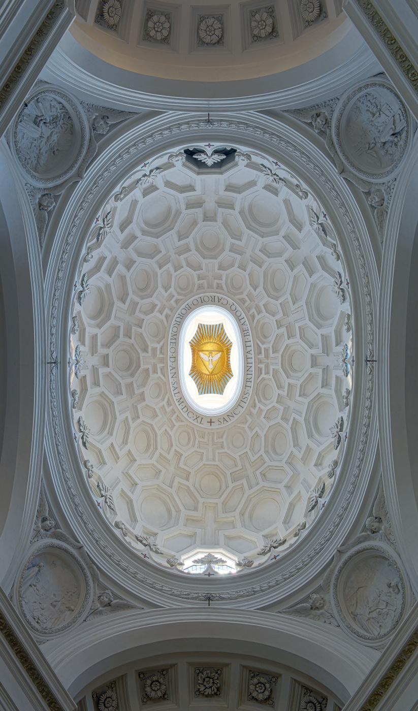 Francesco Borromini. The ceiling of the church of San Carlo alle Cuatro Fontane