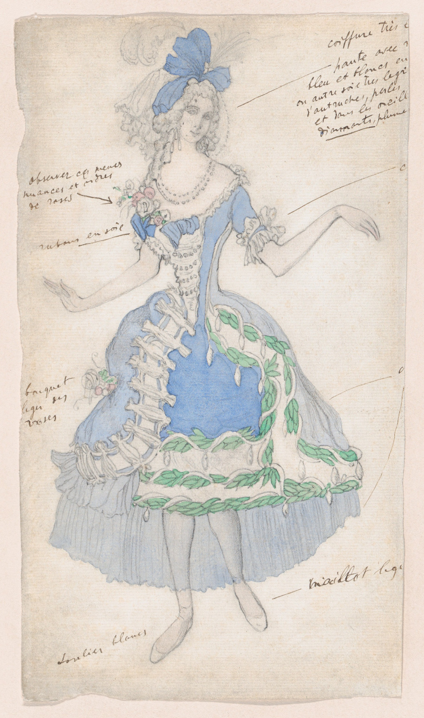 Lev (Leon) Bakst. Costume design for the ballet "the Sleeping Princess"