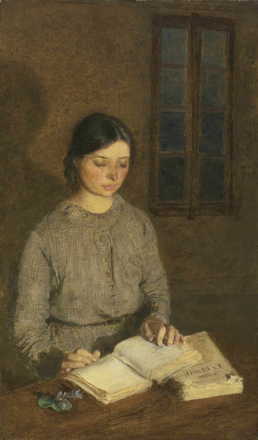 Gwen John. Dorelia reading about the light bulb