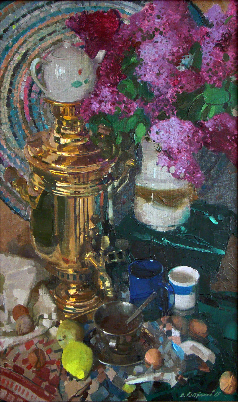 尤金 亚历山德罗维奇 科斯特鲁科夫. 仍然生活茶壶的。