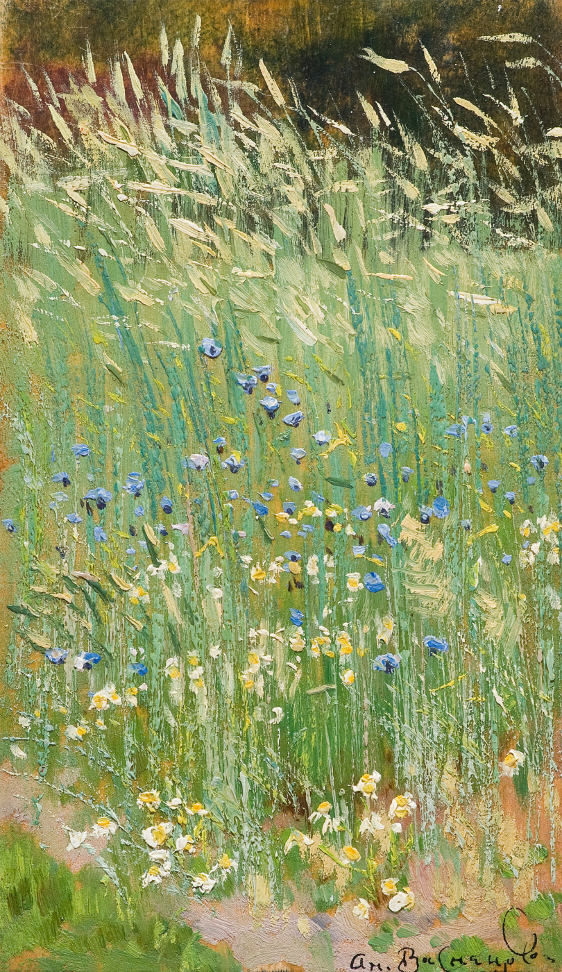 Apollinary Vasnetsov. Rye with cornflowers.