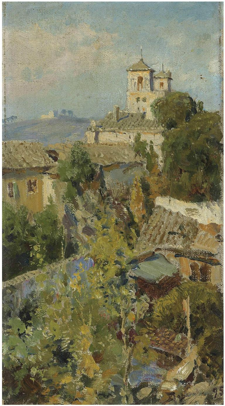 Vasily Polenov. From the apartment window in Rome