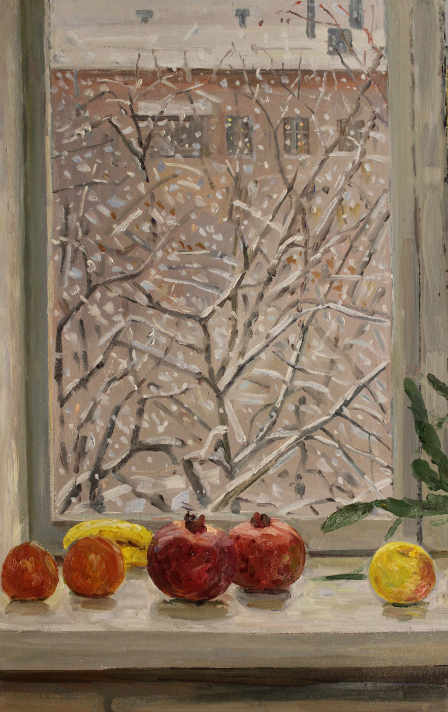 Eugene Alexandrovich Kazantsev. 冬天的窗户。