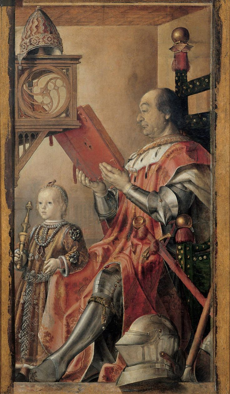 The Duke of Urbino, federigo da Montefeltro with his son, Guidobaldo