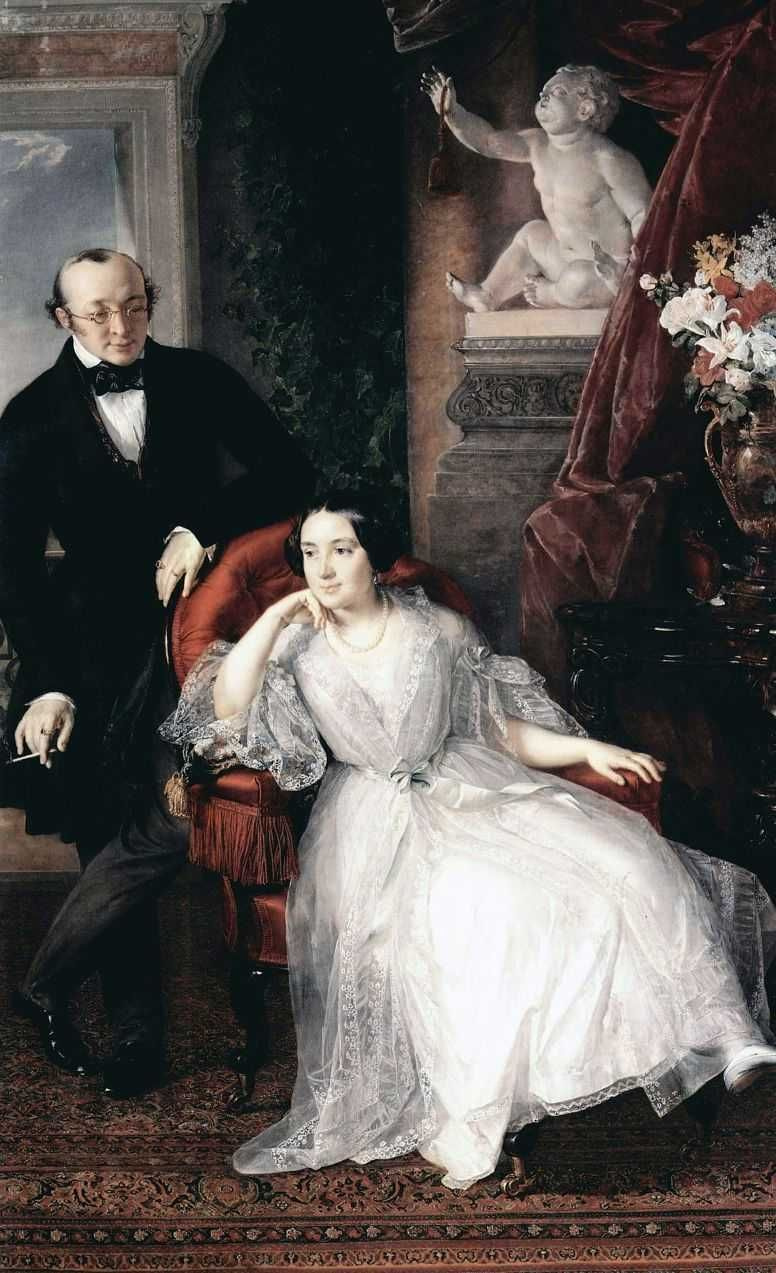 Vasily Tropinin. Portrait of Nikolai Ivanovich and Nadezhda Mikhailovna ber