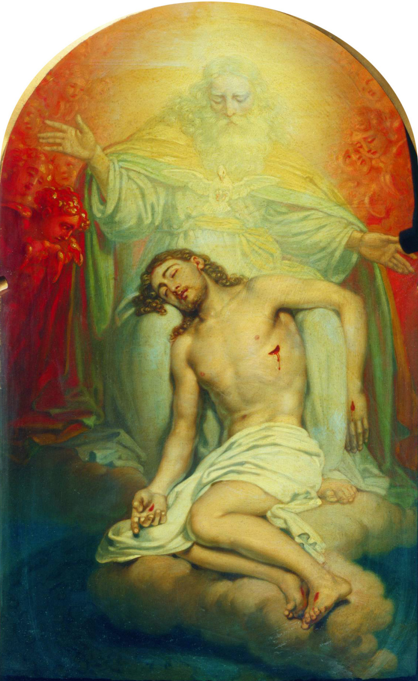 Vladimir Borovikovsky. God the father, contemplating the dead Christ. Sketch