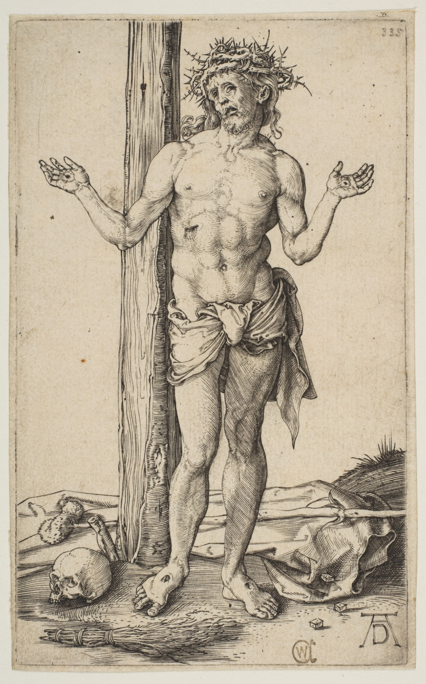 Albrecht Dürer. The man of sorrows with arms outstretched