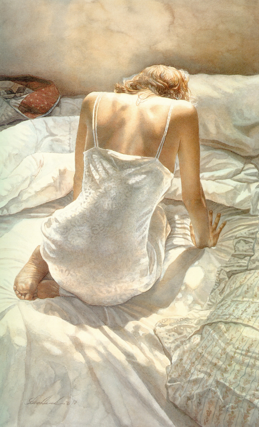 Steve Hanks. The sun's rays on his shoulders