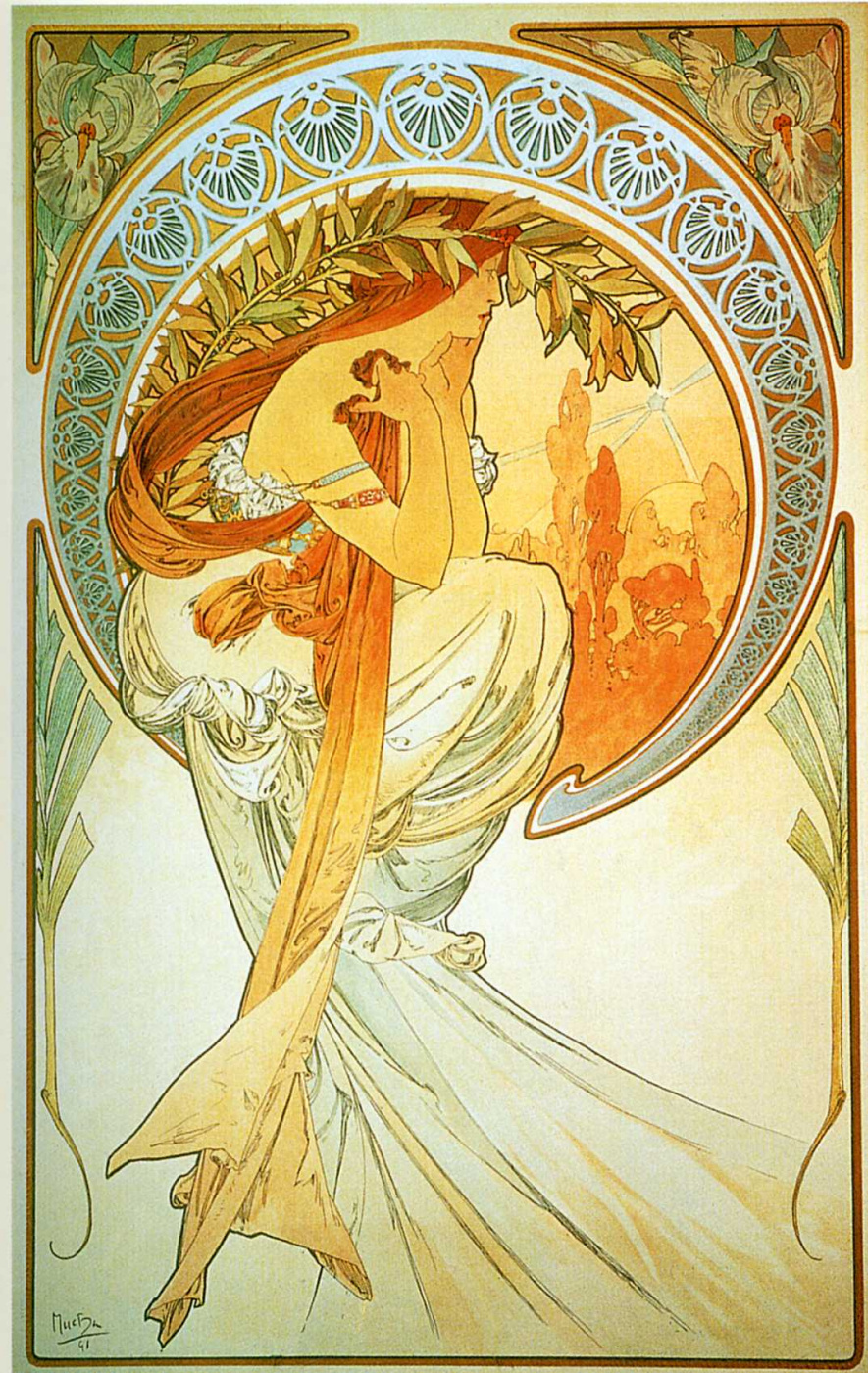 Alfonse Mucha. Poetry. From the series "Art"