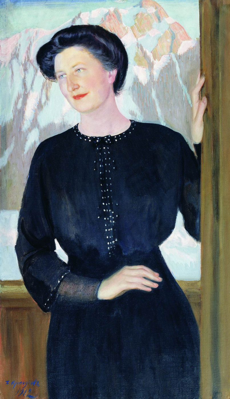 Boris Mikhailovich Kustodiev. Portrait Of Natalia Zelensky Illarionovna