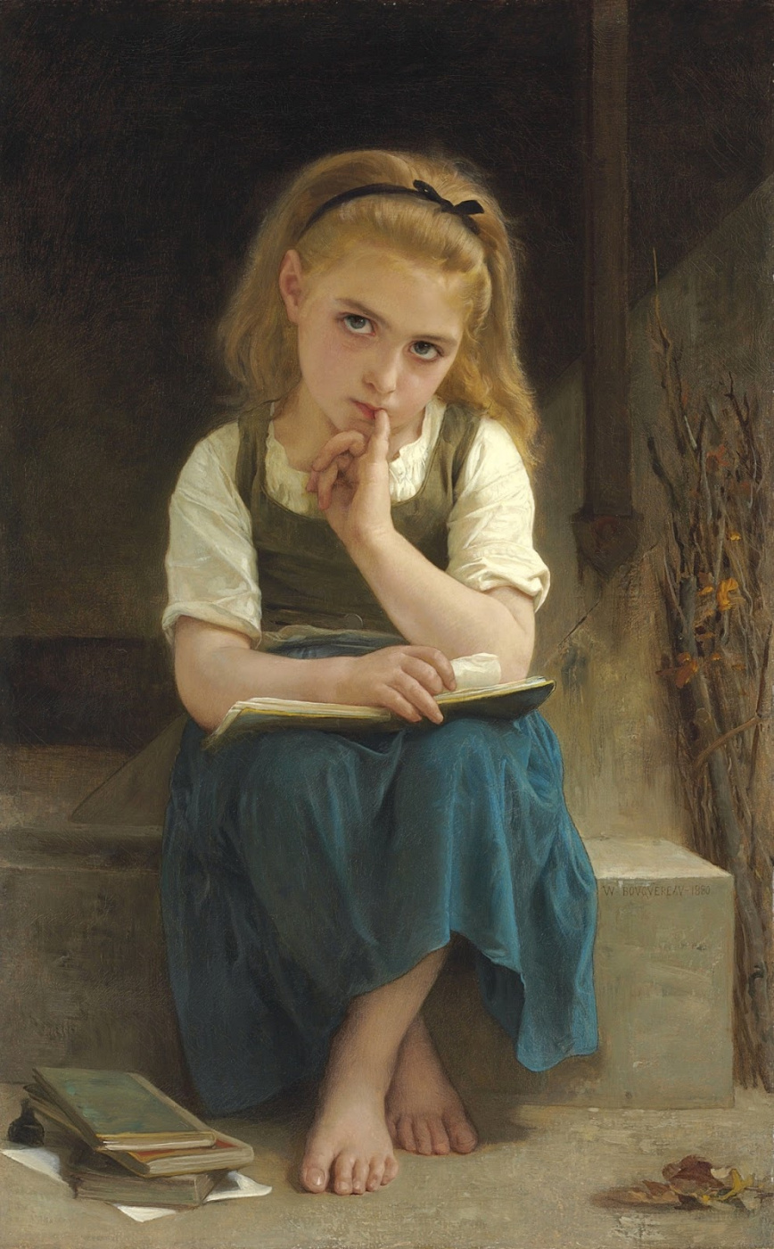 William-Adolphe Bouguereau. Трудный урок. 1880