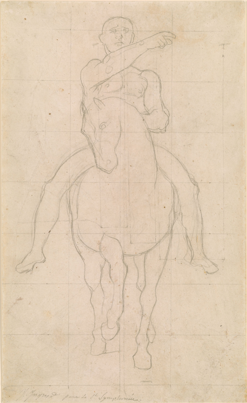 Jean Auguste Dominique Ingres. Study for the painting "the Martyrdom of St. Symphorian"