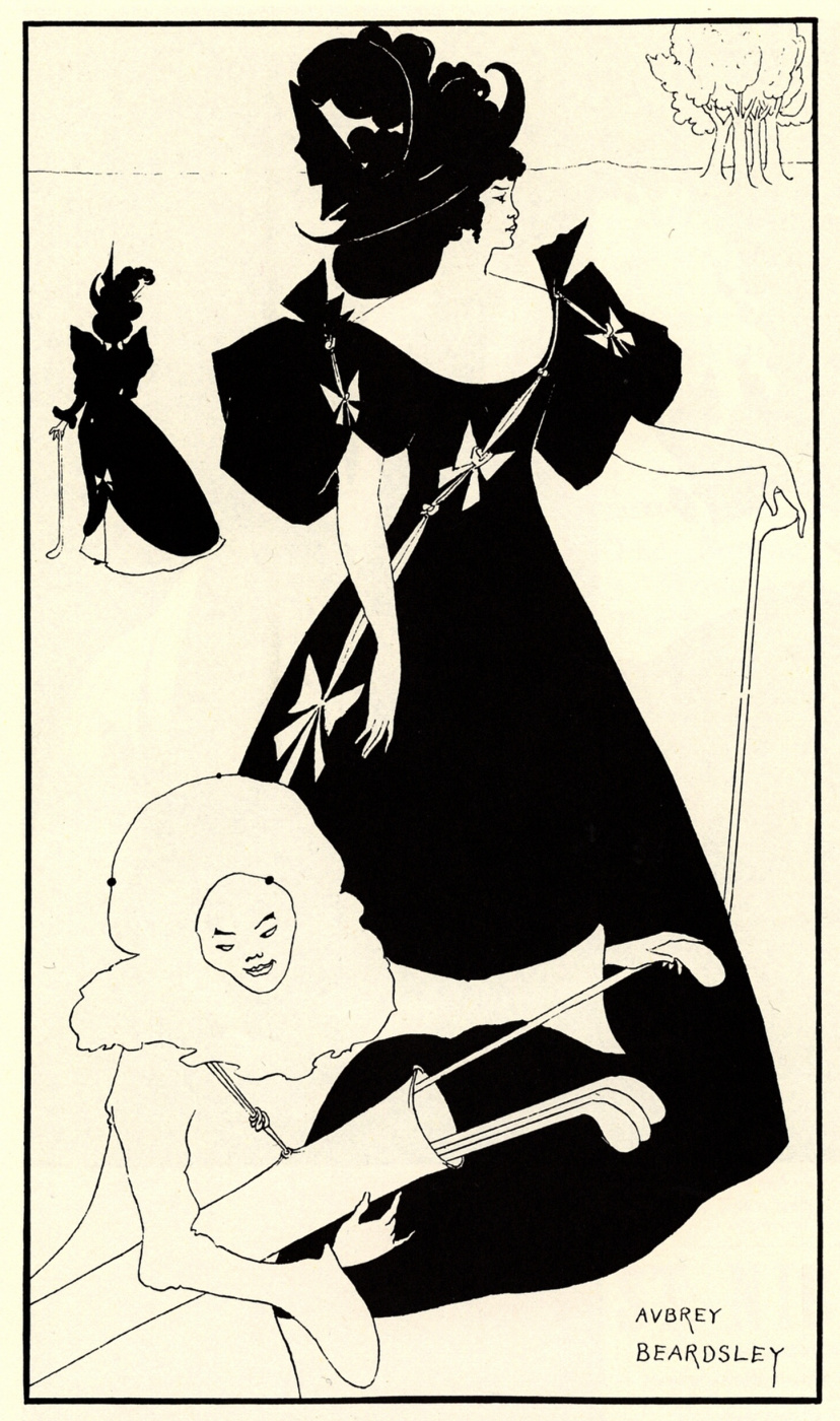 Aubrey Beardsley. Einladungskarte für die Eröffnung des Golfclubs