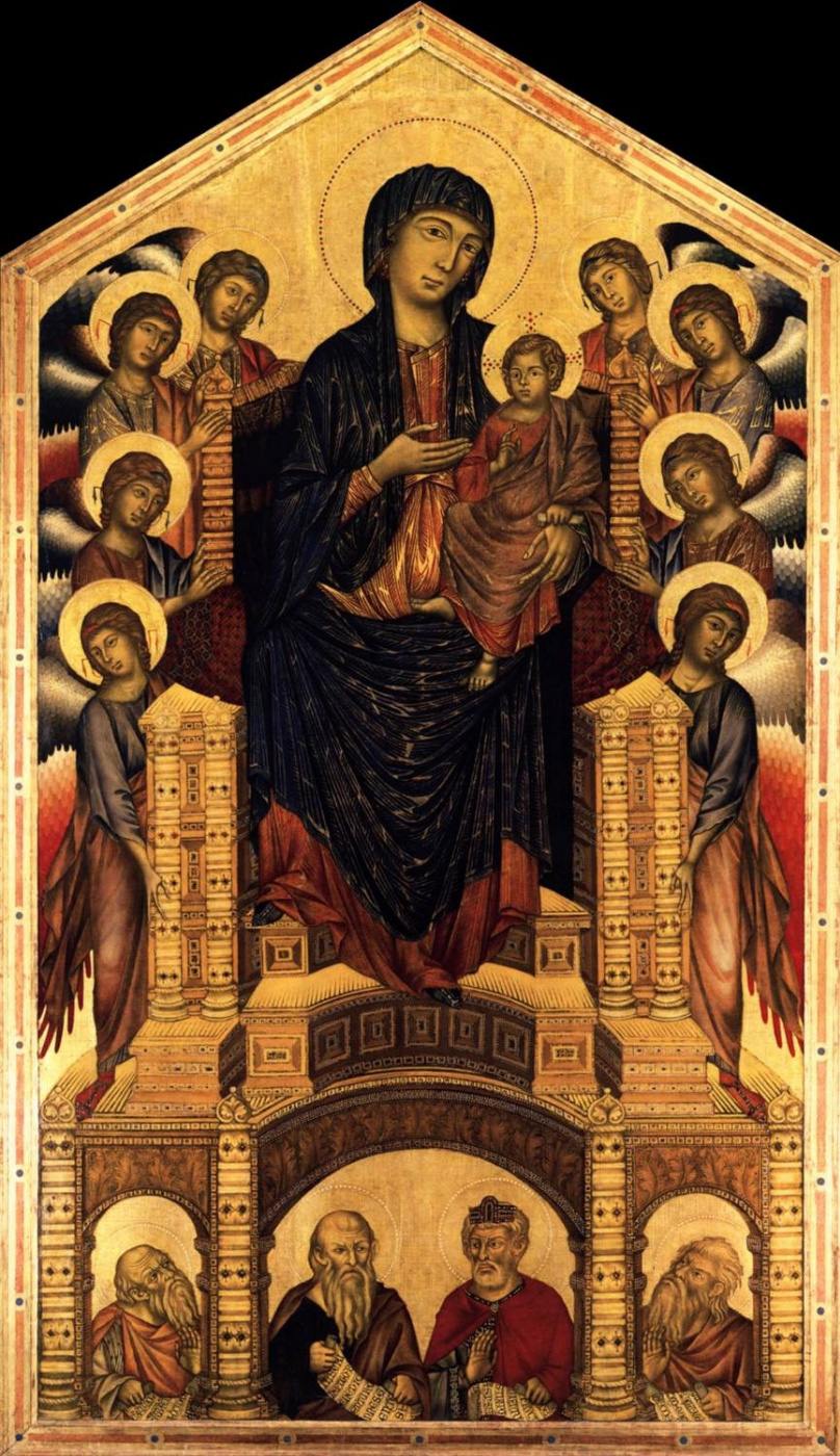 Cimabue (Chenny di Pepo). Madonna en la gloria (maestas)